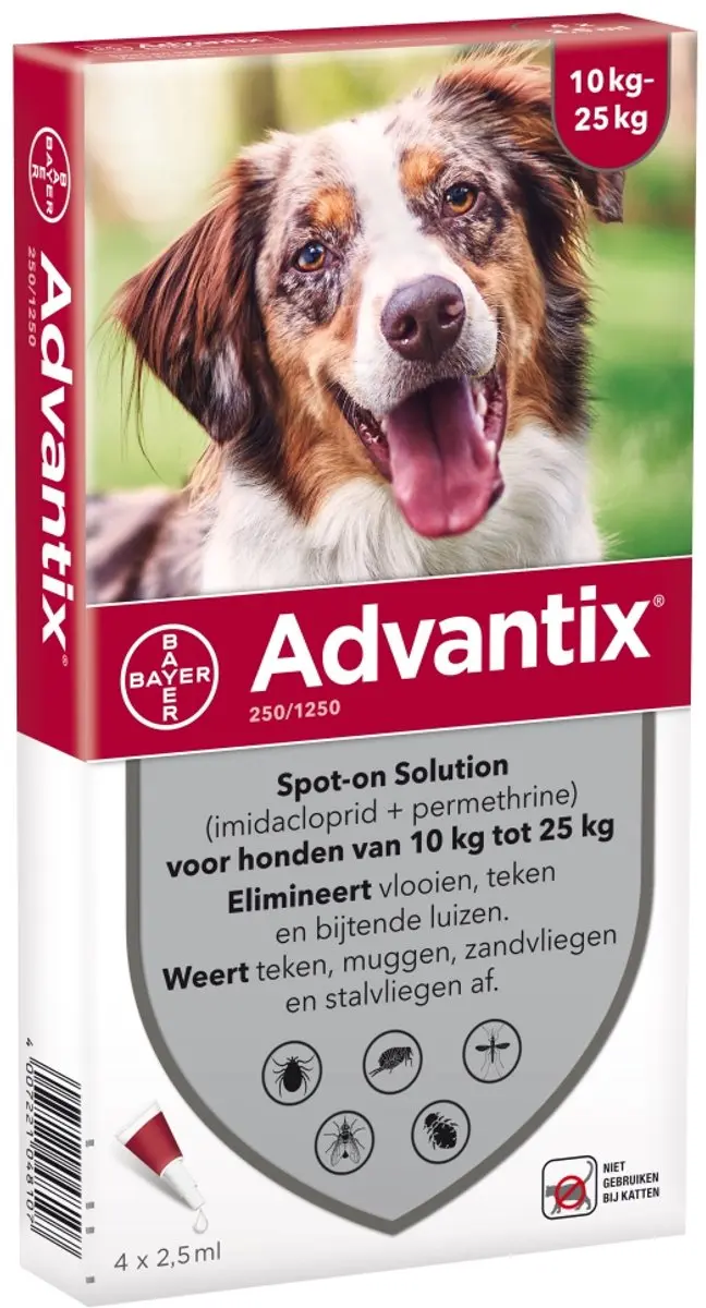 Advantix Vlooien & Teken Pipetten Hond 10-25kg