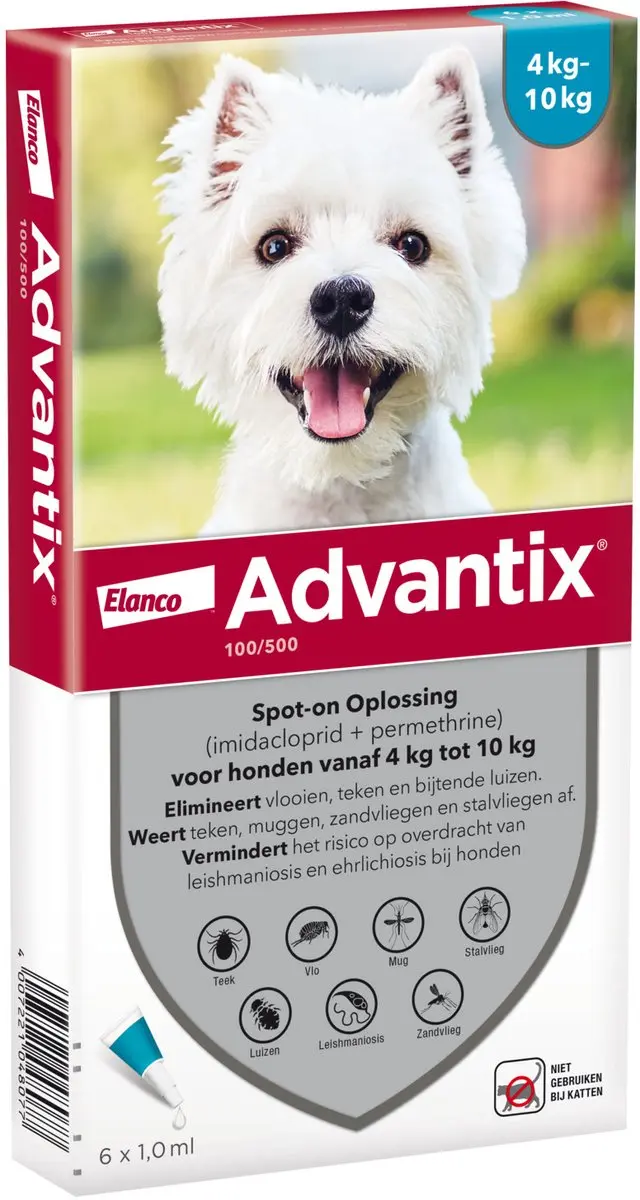 Advantix Vlooien & Teken Pipetten Hond 4-10 kg