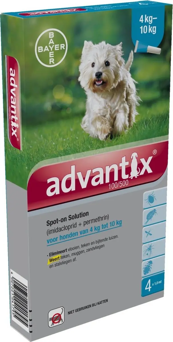 Advantix Vlooien & Teken Pipetten Hond 4-10kg