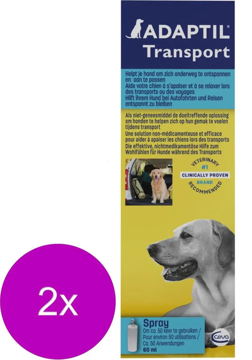 Adaptil Anti-Stress Spray Hond 2x60ml