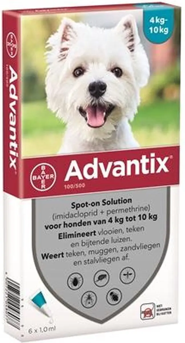 Advantix 40 Hond XS - 4 Pipetten