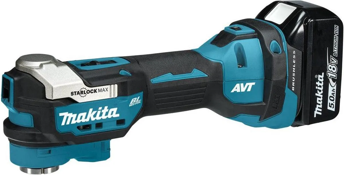 Makita DTM52RTJX2 Accu Multitool 18V - 2x Accu 5.0Ah - 14 Accessoires - afbeelding 6 van 6