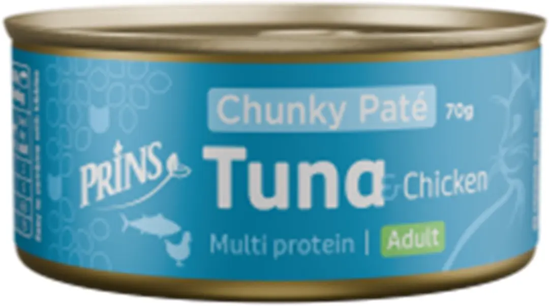 Prins Chunky Paté Kattenvoer Tonijn Kip 70g