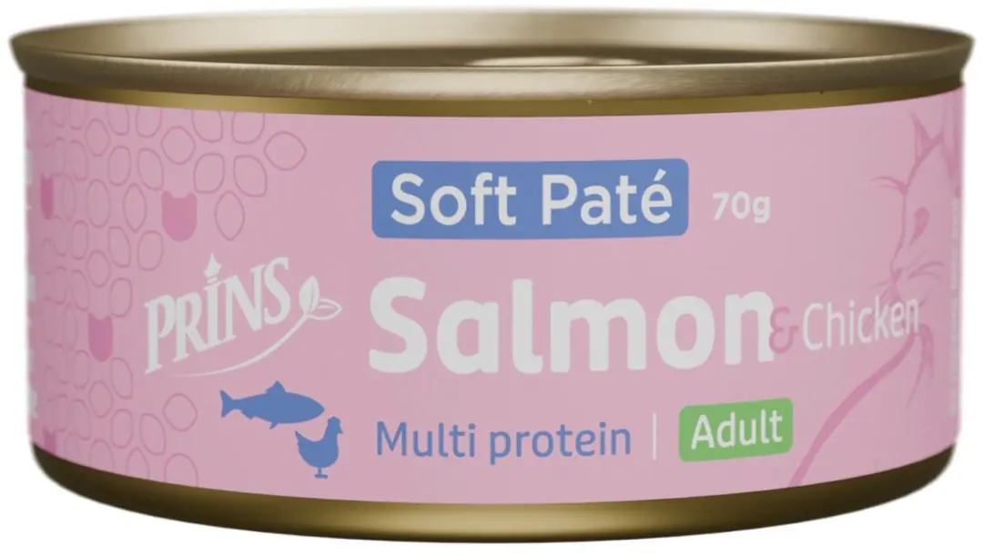 Prins Soft Paté Kattenvoer Kip Zalm 70g