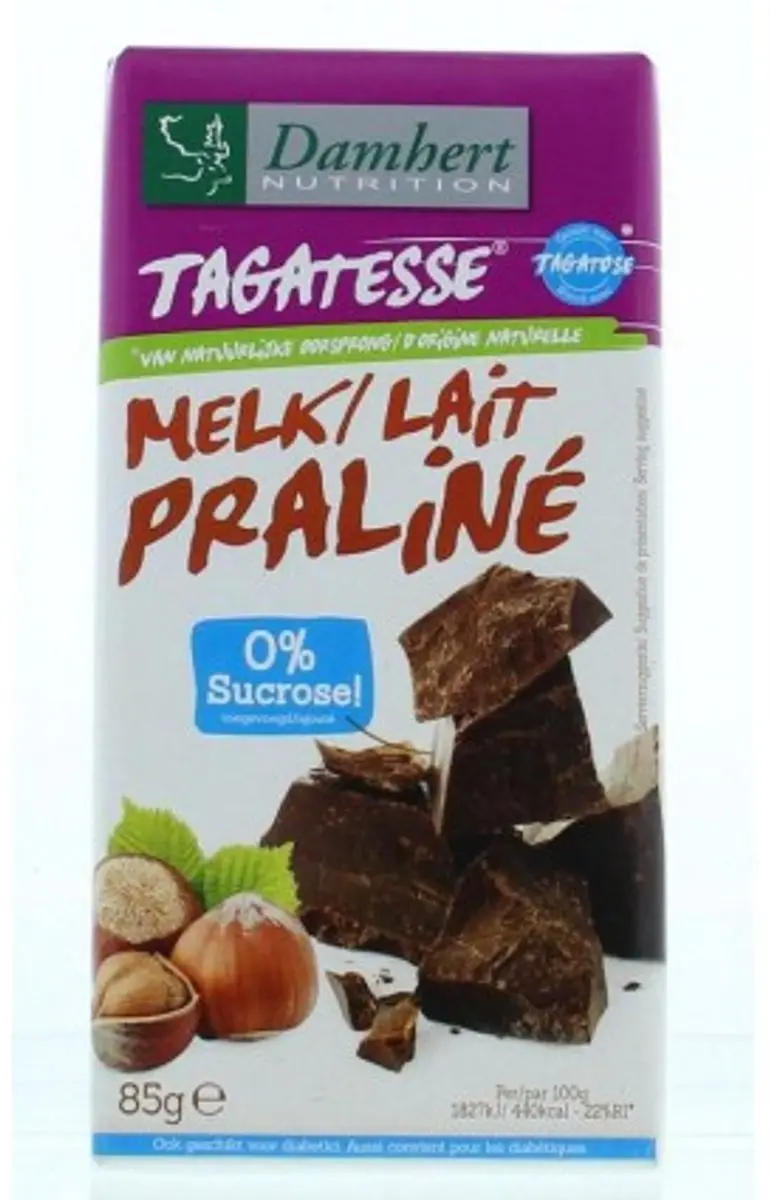 Damhert Chocolate Tablet Praline Sugar Free - 4x85g