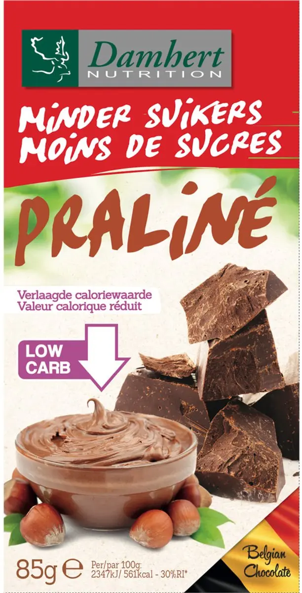 Damhert Chocolate Tablet Praline Sugar Free