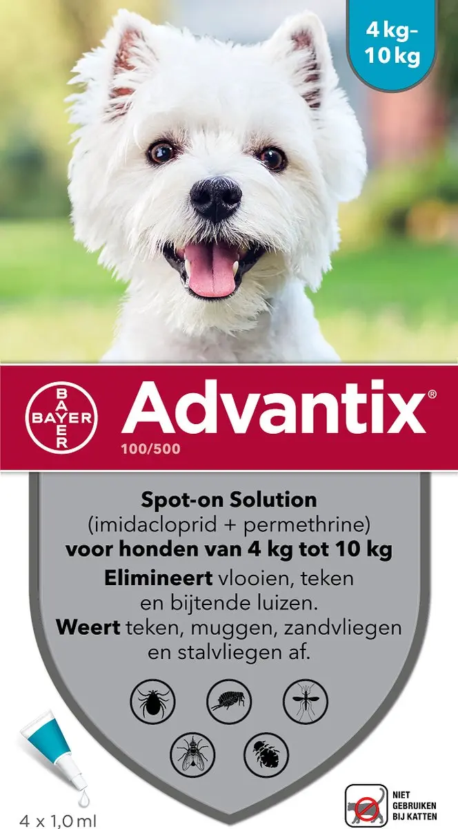 Advantix Hondenpipetten 4x1ml