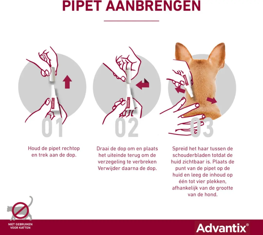 Advantix Vlooien & Teken Pipetten Hond 4-10kg - 4 Stuks