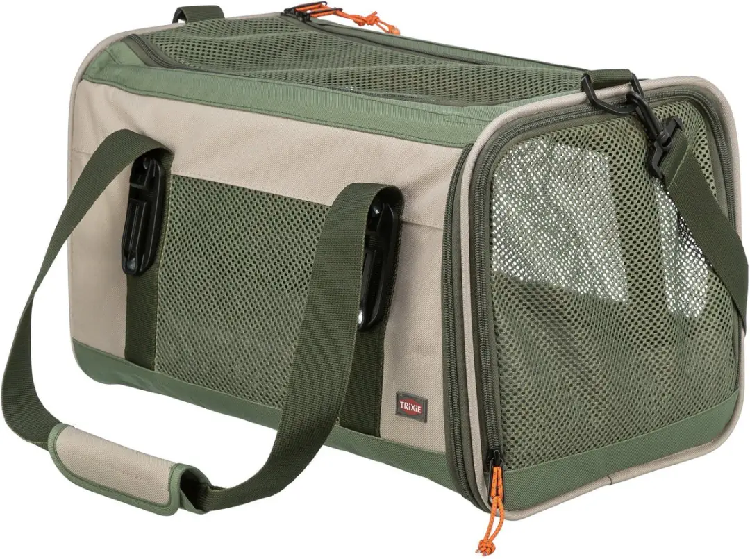Trixie Marlon Tas - Maximaal 7 kg - Beige/Olijfgroen