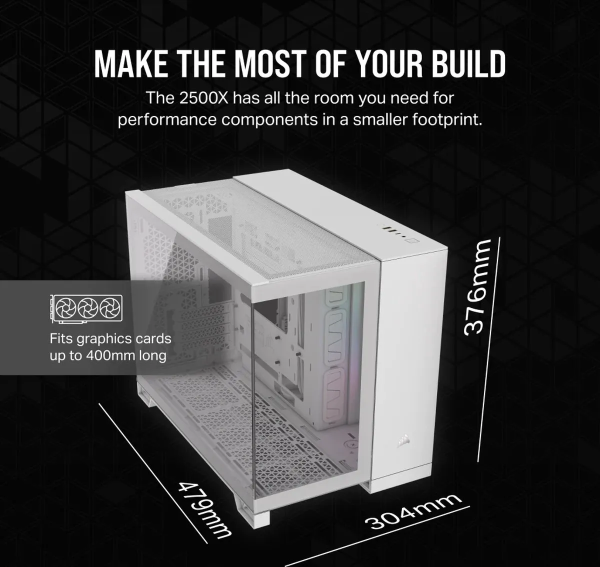Corsair 2500X CC-9011268-WW Micro Tower - Wit