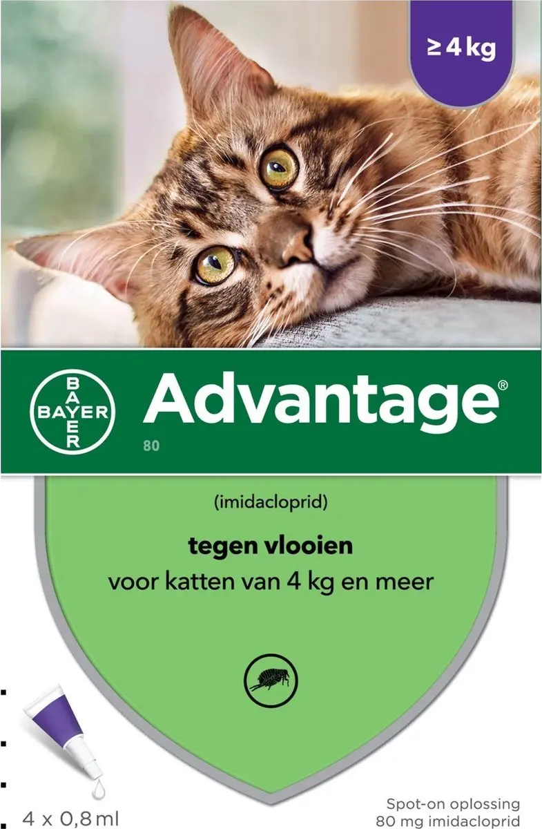 Advantage Anti Vlooienmiddel 4x0,8ml