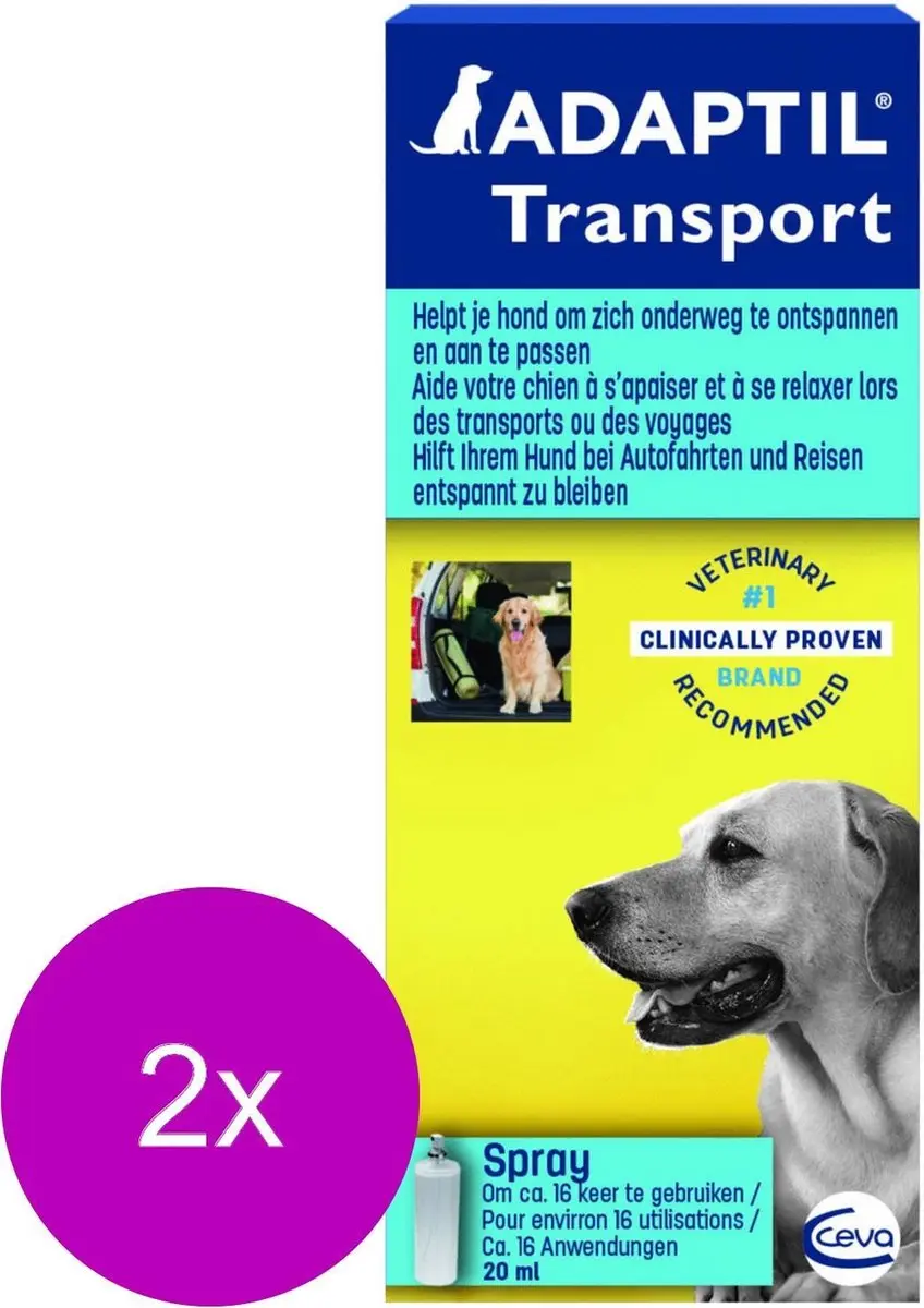 Adaptil Anti-Stress Transportspray Hond - 2x20ml