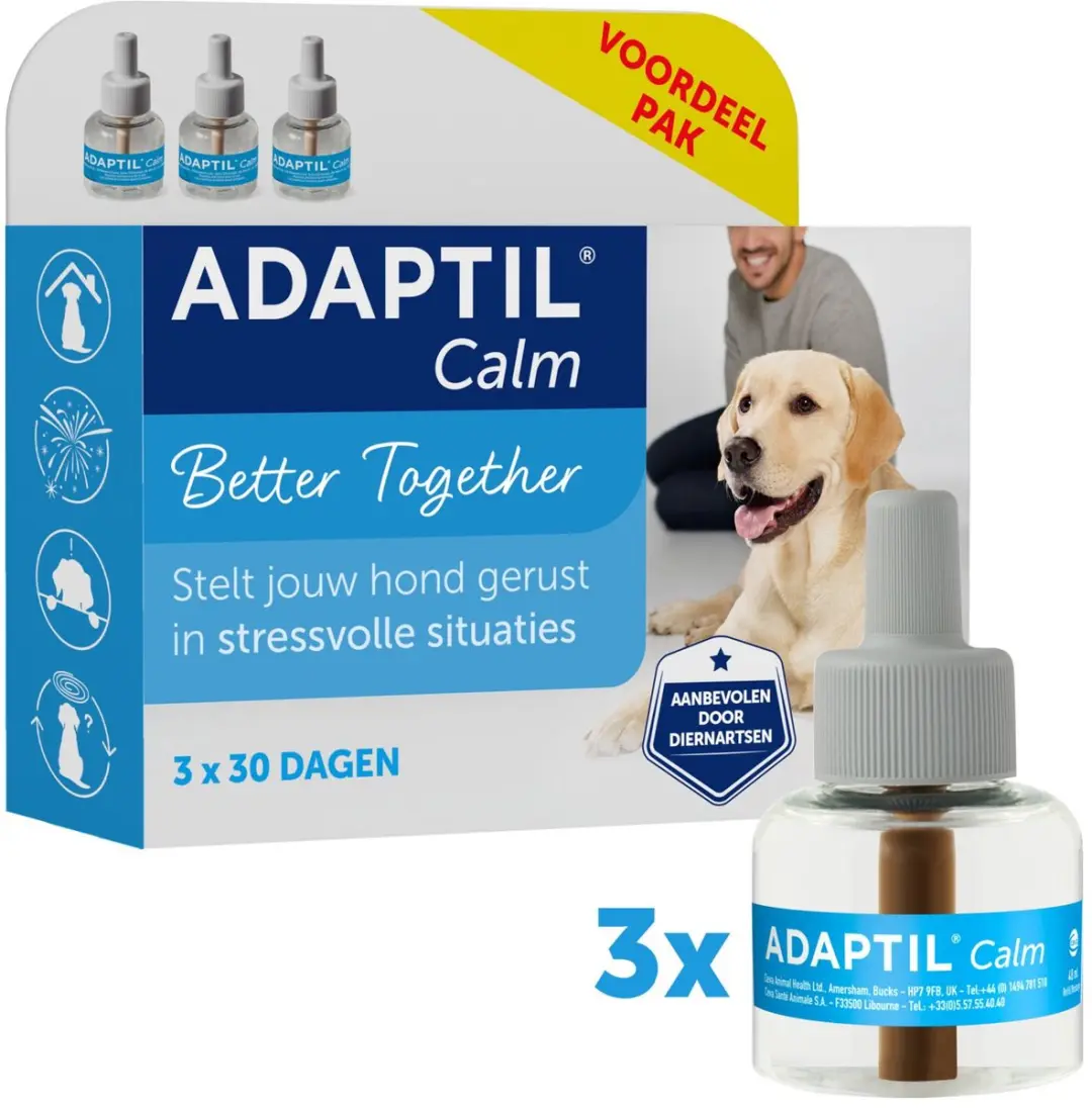 Adaptil Calm Navulling 3x48ml - Antistress voor Honden