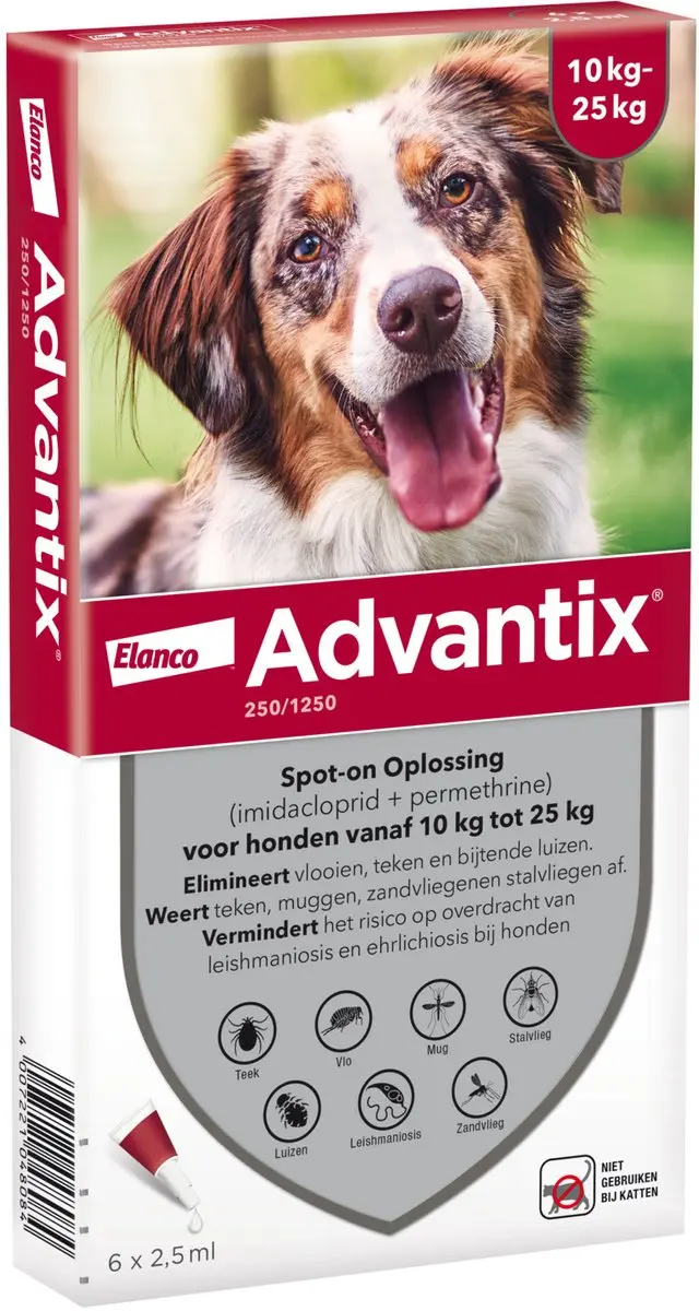 Advantix Vlooien & Teken Pipetten Hond 10-25kg