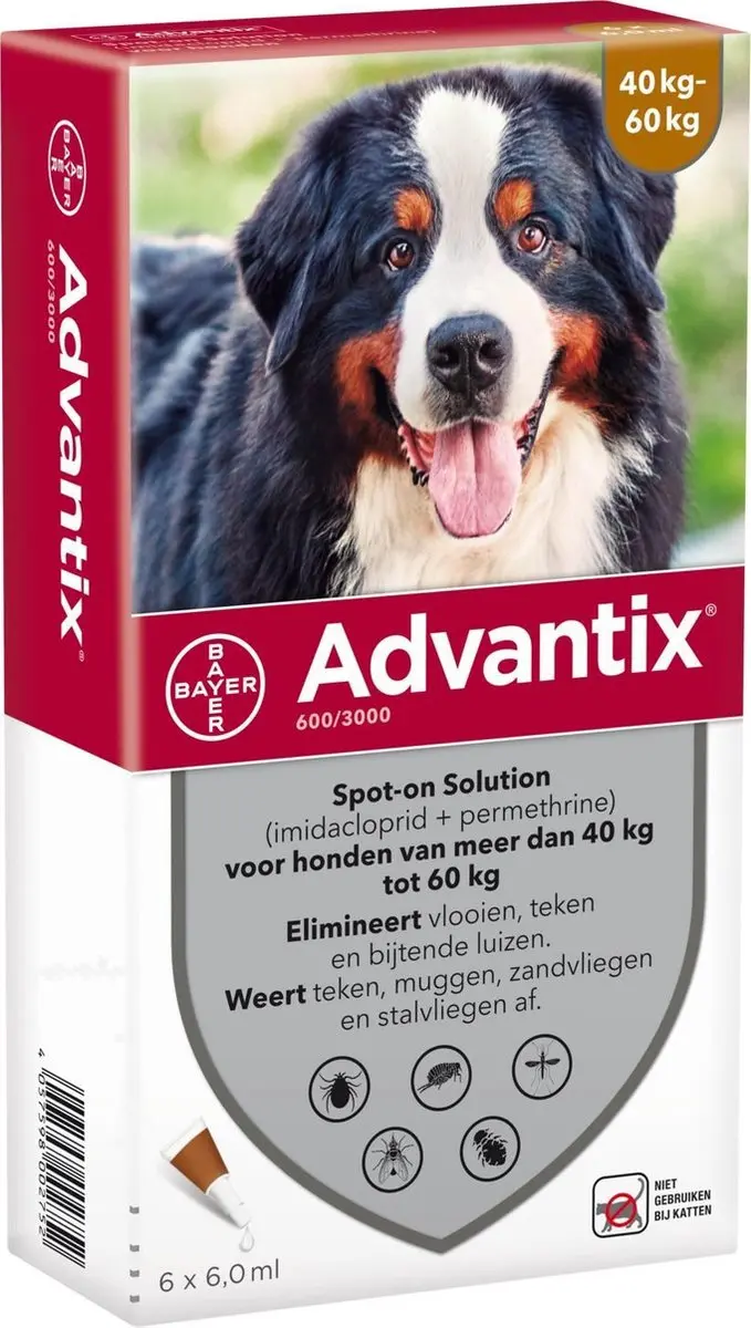 Advantix Vlooien & Teken Pipetten Hond 40+ kg