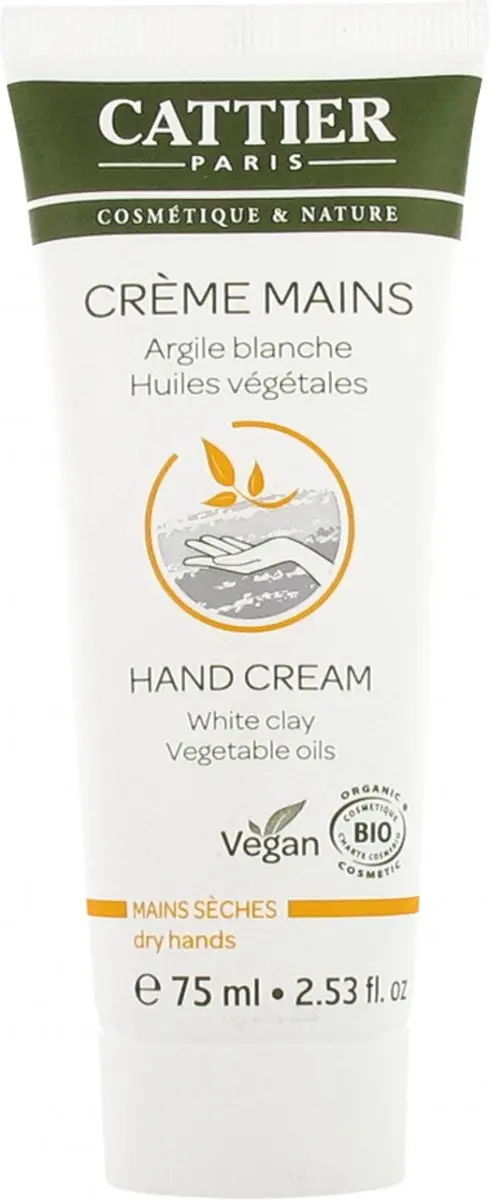 Cattier Handcreme Witte Klei 75ml