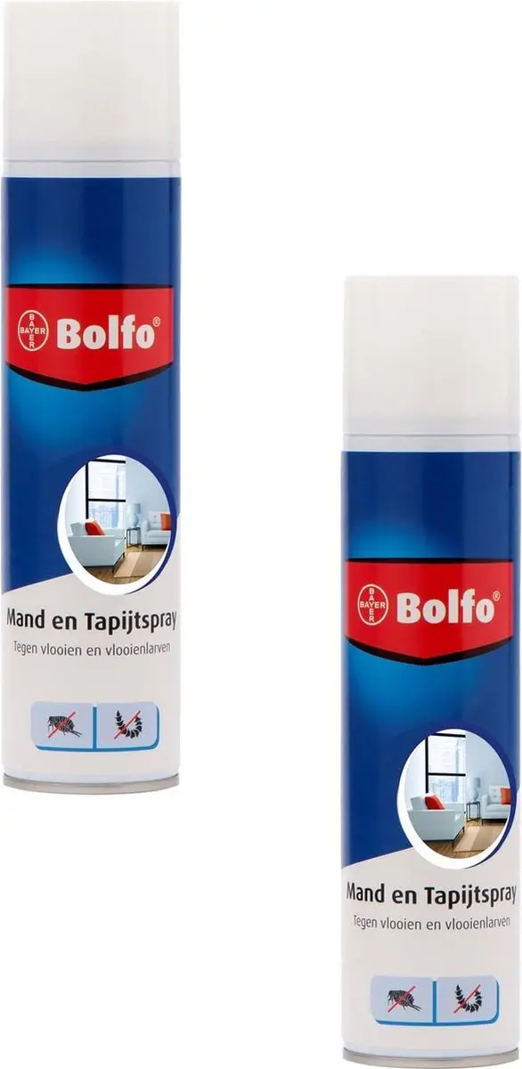Bolfo Mand En Tapijtspray Anti Vlooien 2x400ml