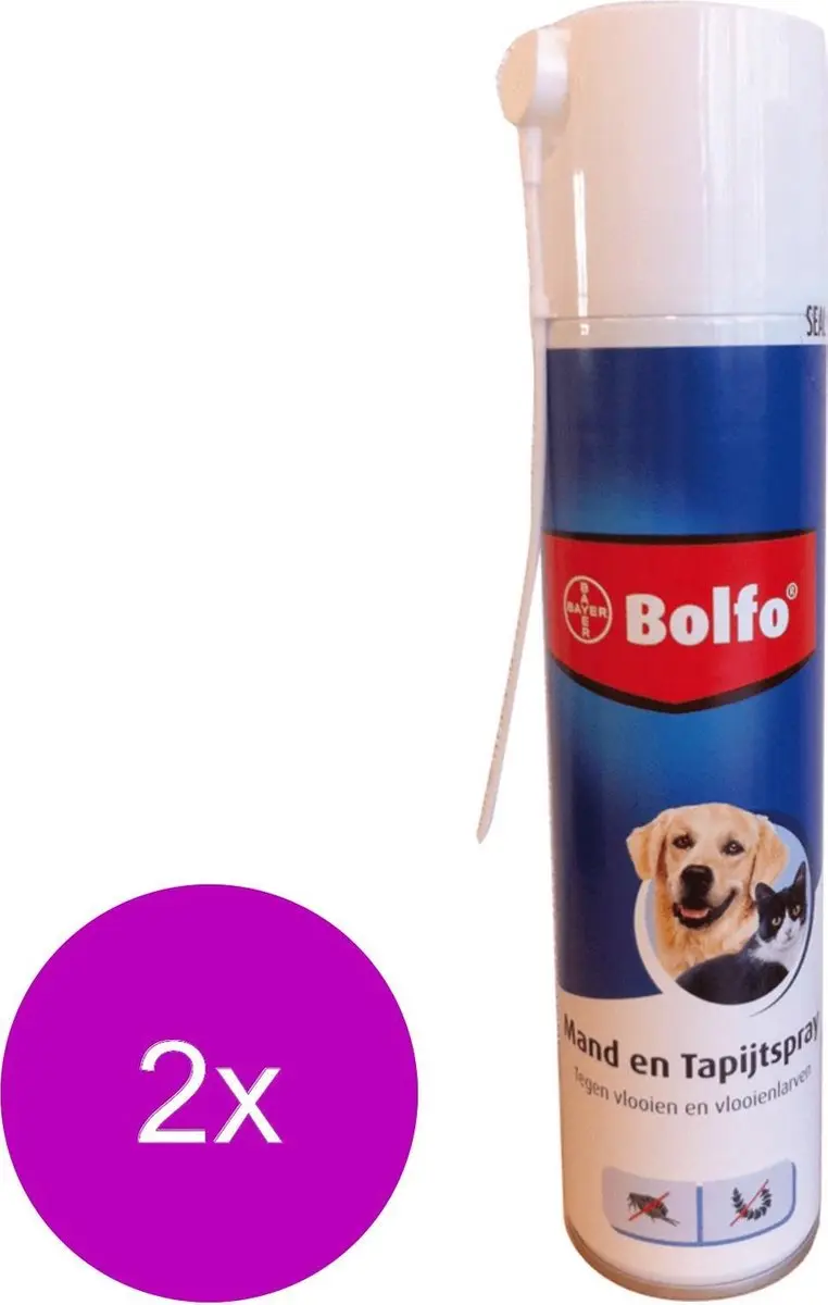 Bolfo Mand En Tapijtspray Anti Vlooien 2x400ml