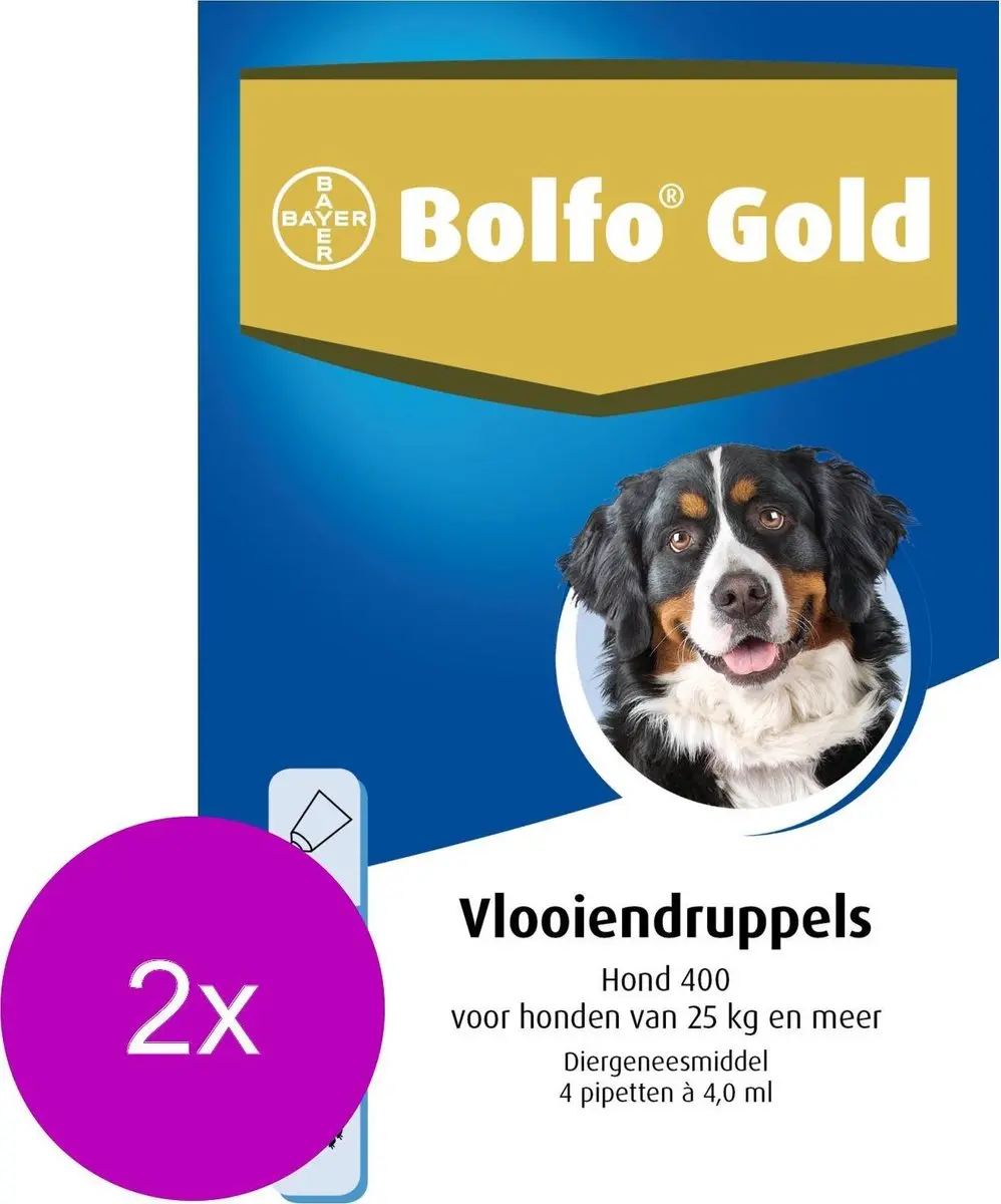 Bolfo Gold Hond Anti-vlooienmiddel 20 Stuks (2x4) - 25-40 kg