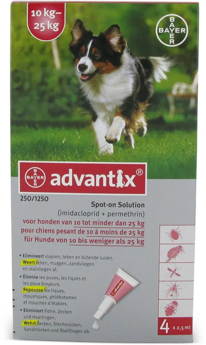 Advantix Spot On 10-25 kg - 4 Pipetten