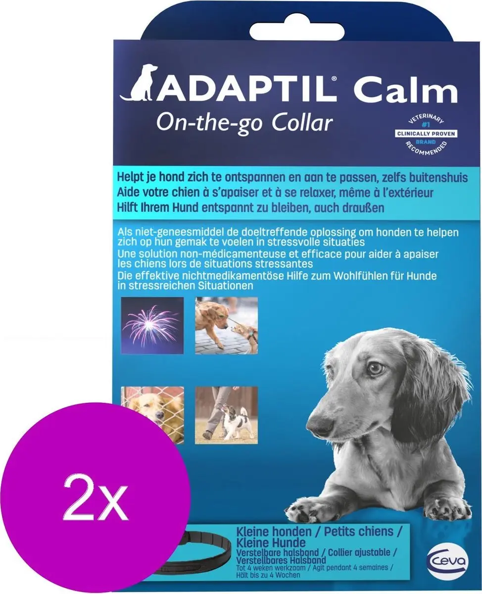 Adaptil Anti-Stress Halsband Hond S/M - 2 Stuks