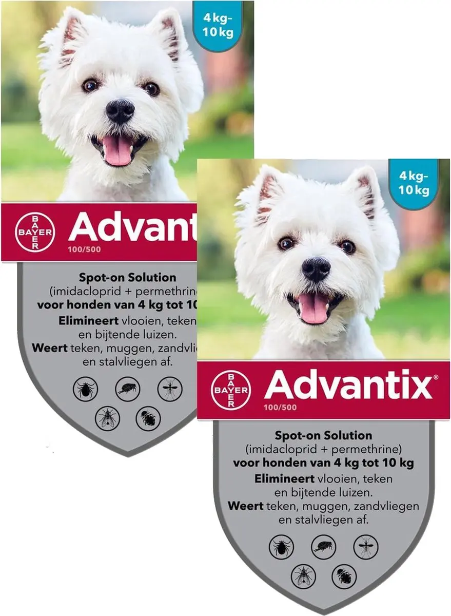 Advantix Vlooien & Teken Pipetten Hond 4-10kg