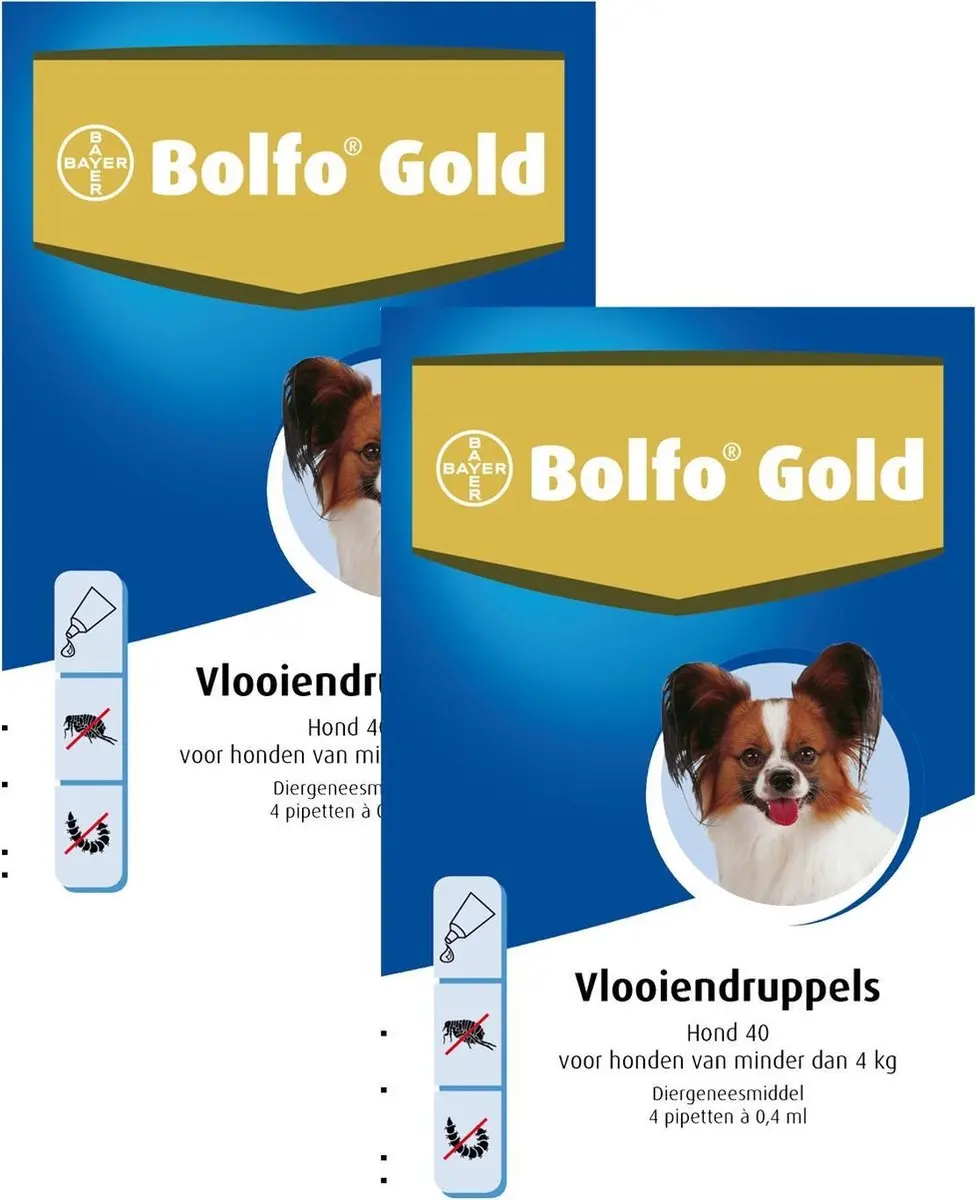 Bolfo Gold Hond 40 Anti-vlooienmiddel - 20 Stuks