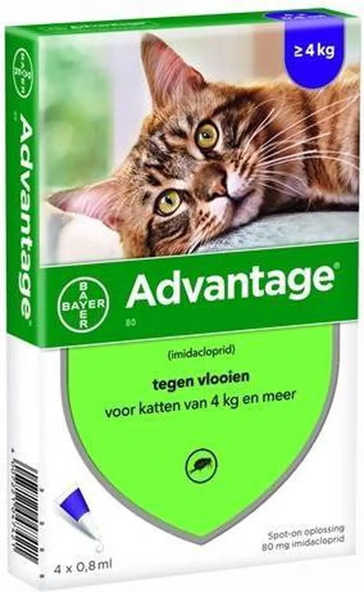 Advantage Kat Pipetten 4 Stuks - 0.8ml