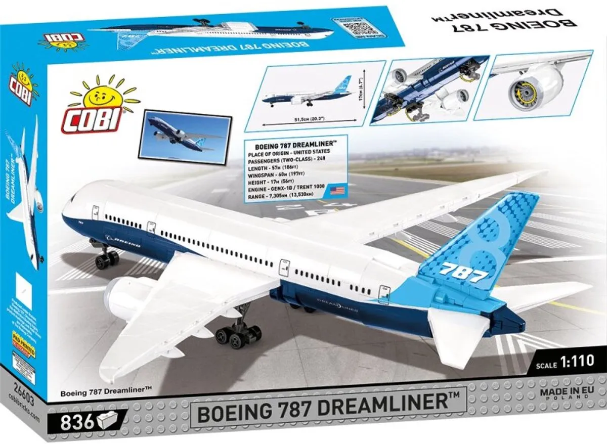 Cobi Boeing 787 Droomvliegtuig 836 Stukken - COBI-26603