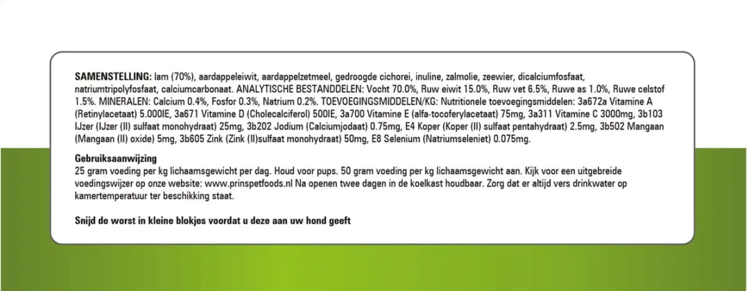 Prins NatureCare Dog Lamb 250g