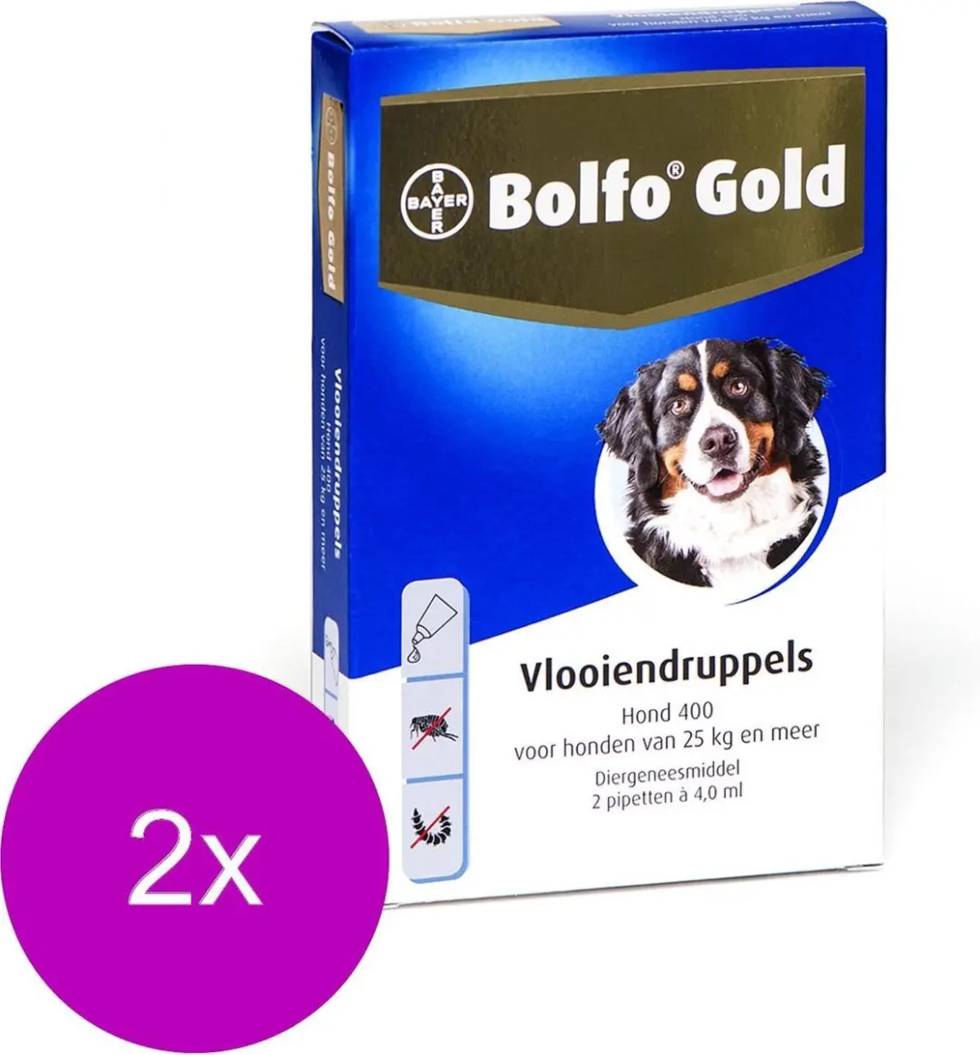 Bolfo Gold Hond Anti-vlooienmiddel 2 Pipetten