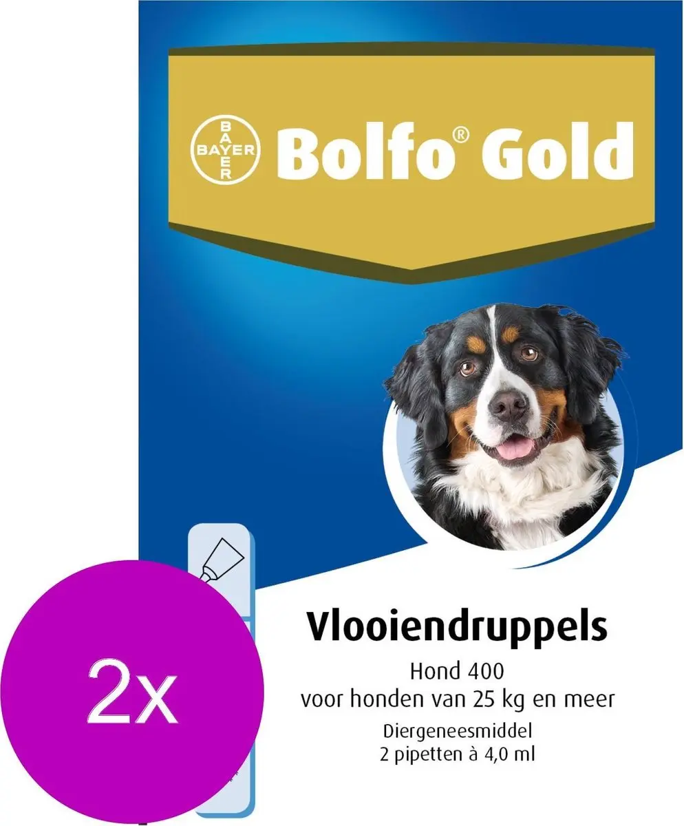 Bolfo Gold Hond Anti-vlooienmiddel 2 Pipetten - 20 Stuks