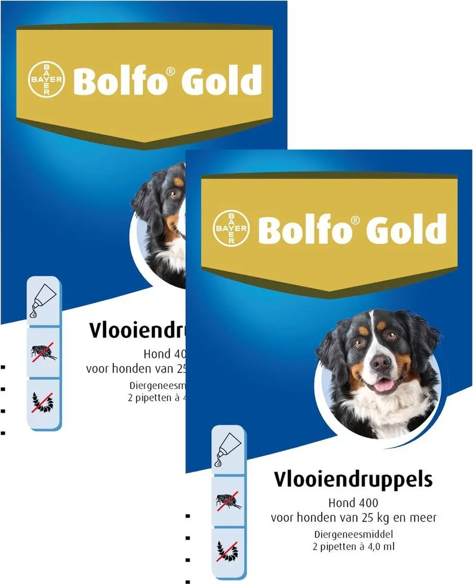 Bolfo Gold Hond Anti-vlooienmiddel 2 Pipetten - 20 Stuks