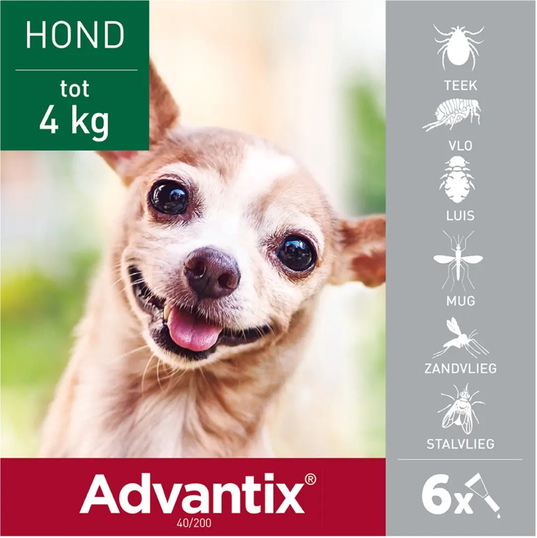 Advantix Vlooien & Teken Pipetten XS - 6 Stuks