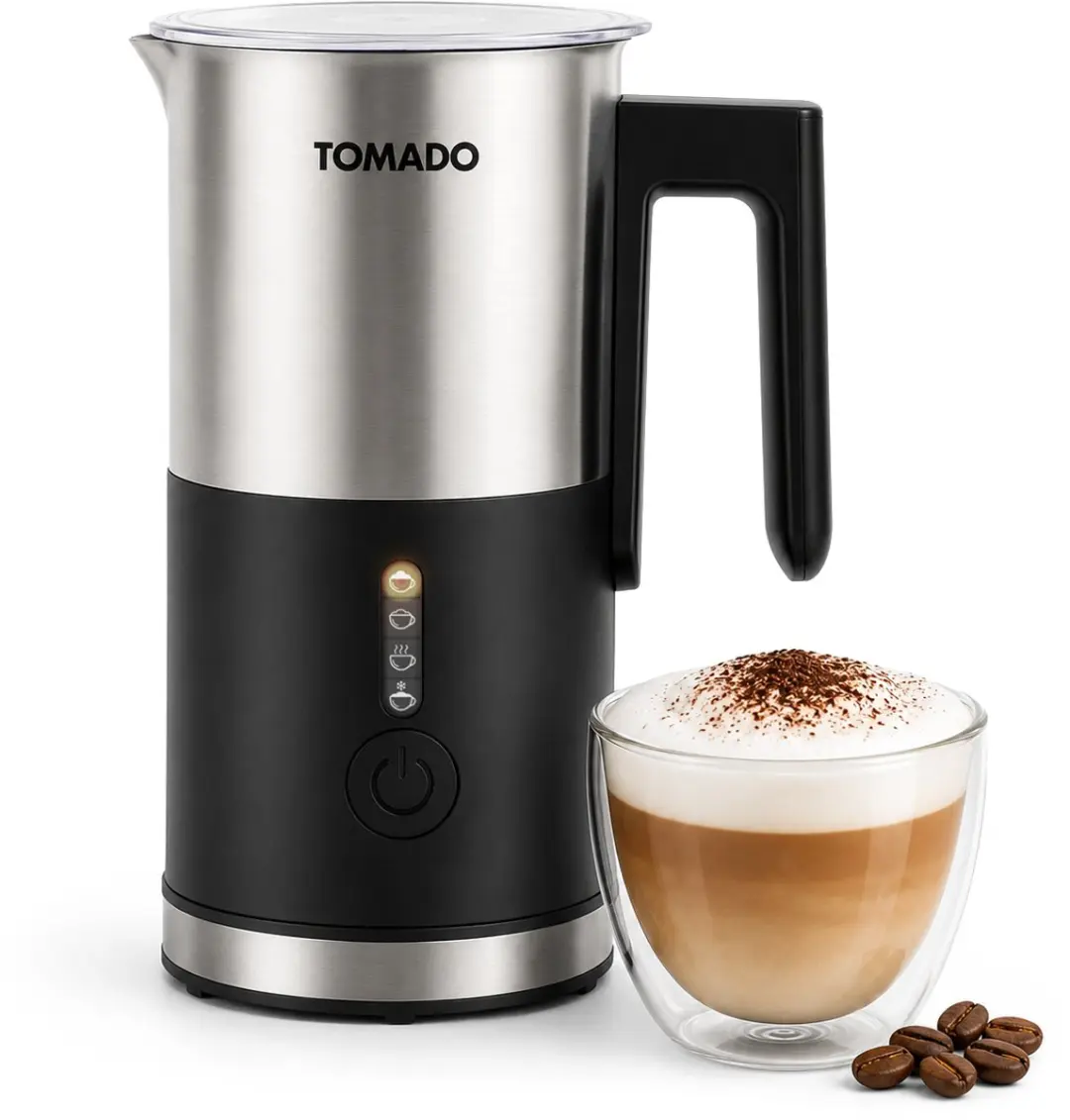 Tomado TMF2501S Melkopschuimer 500W - 4 standen - Zwart/rvs