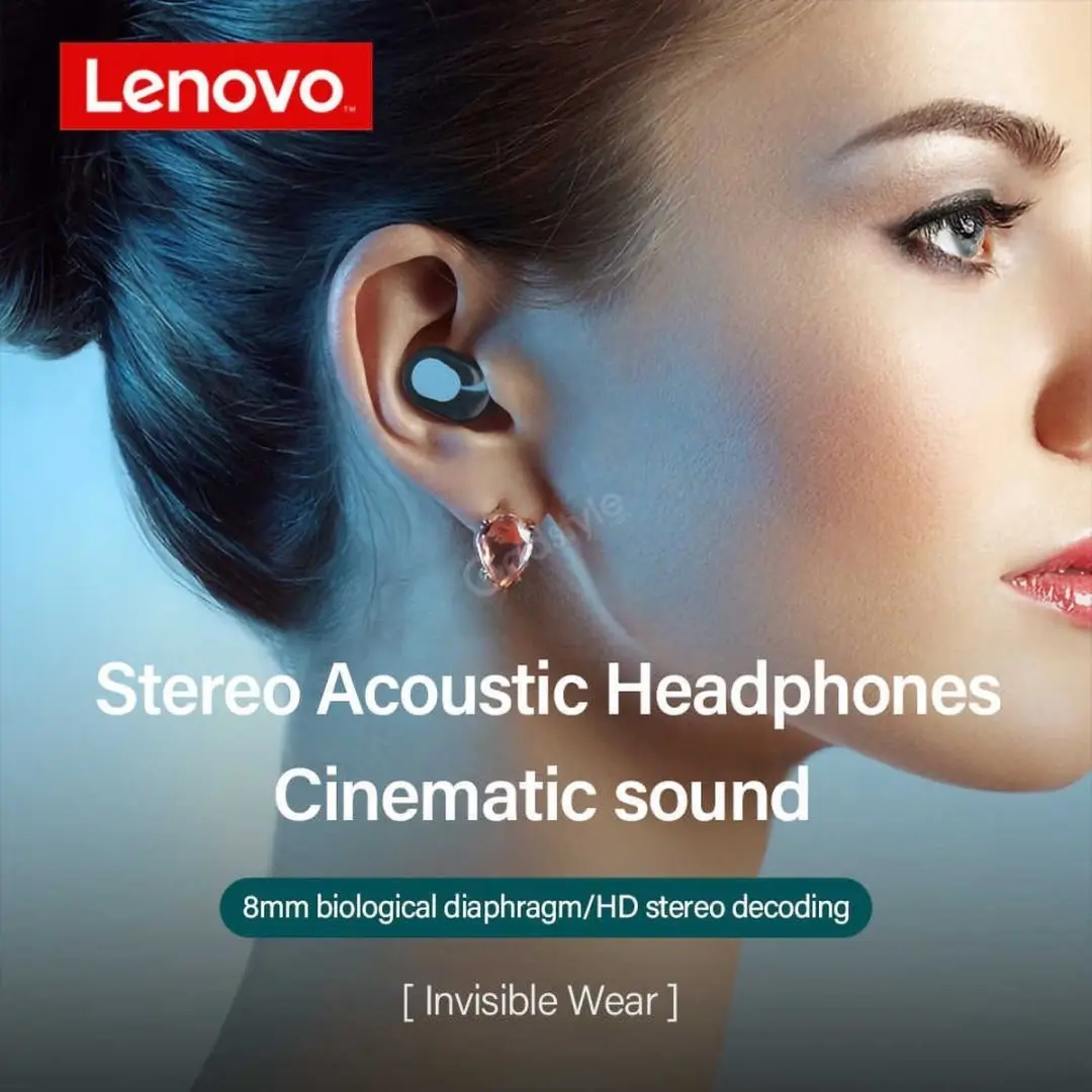 Lenovo XT91 Draadloze Oortjes - Zwart - afbeelding 6 van 6