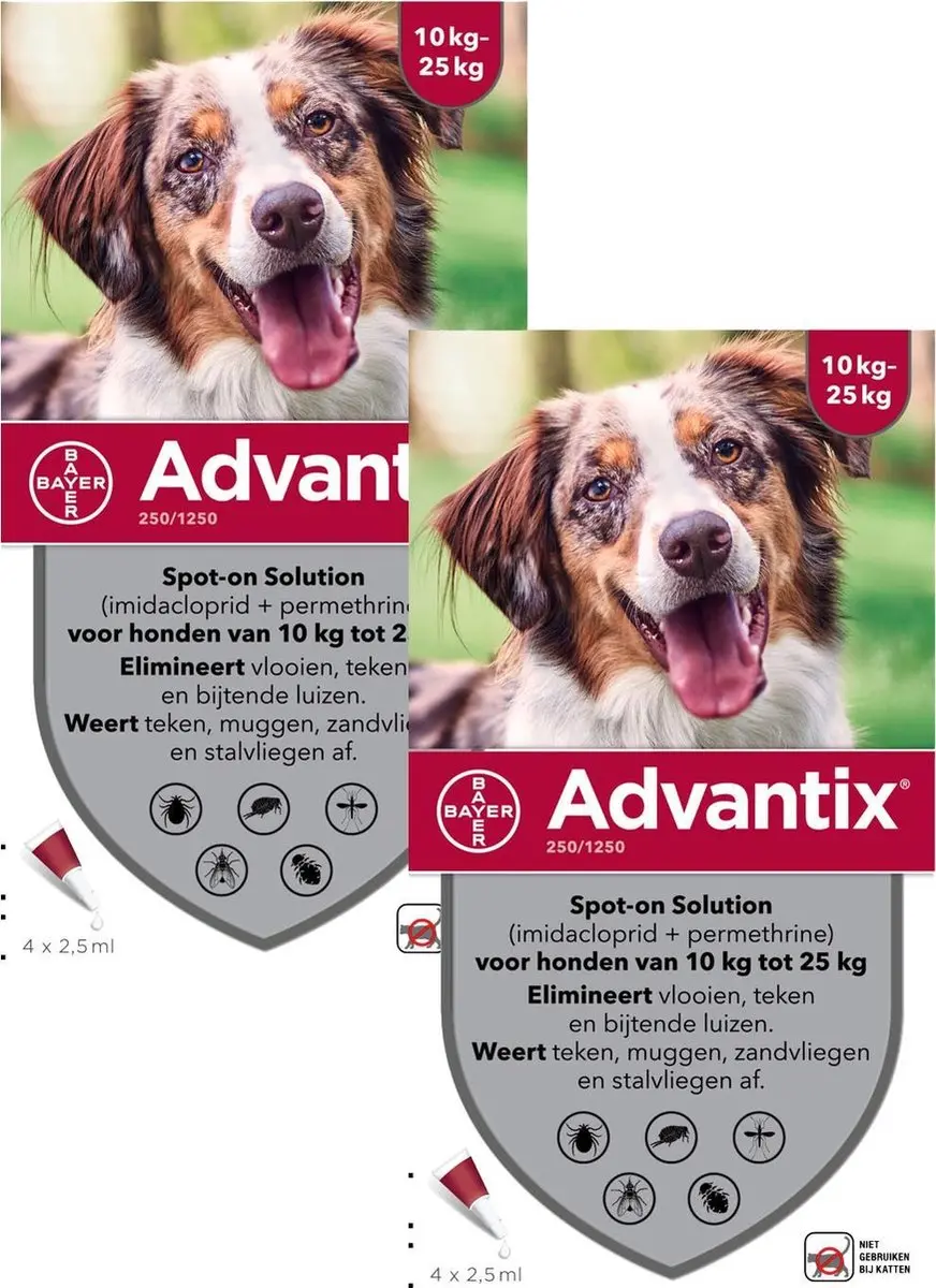 Advantix Vlooien & Teken Pipetten M - 20 Stuks