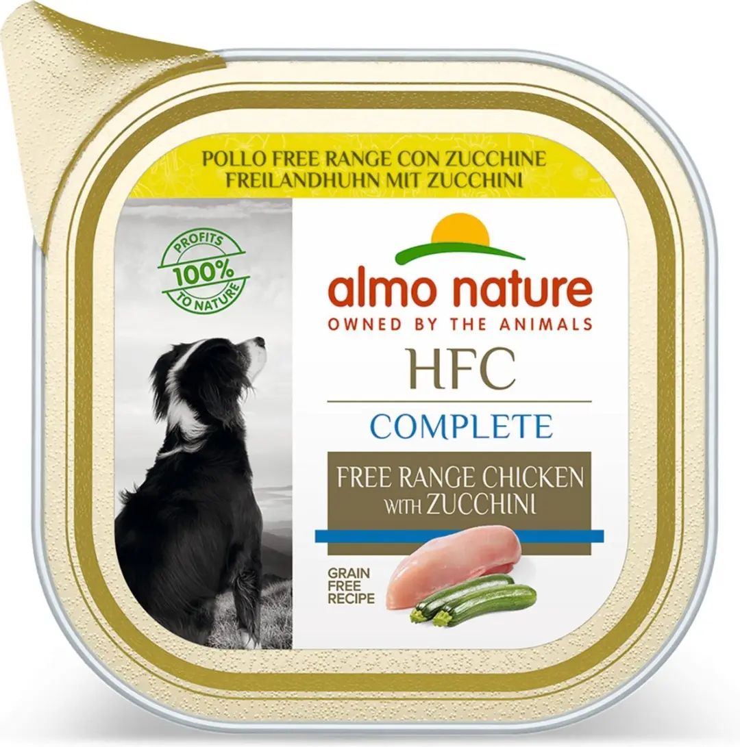 Almo Nature HFC-vrije Hondvoer Uitloop Kip met Courgette 85g