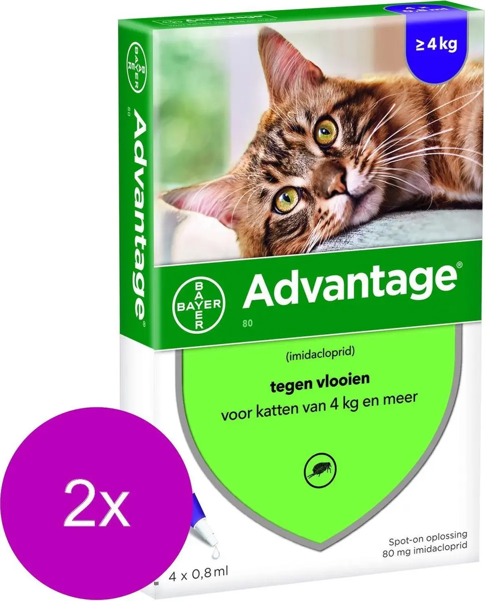 Advantage 80 Kat Pipetten - 2x0.8ml