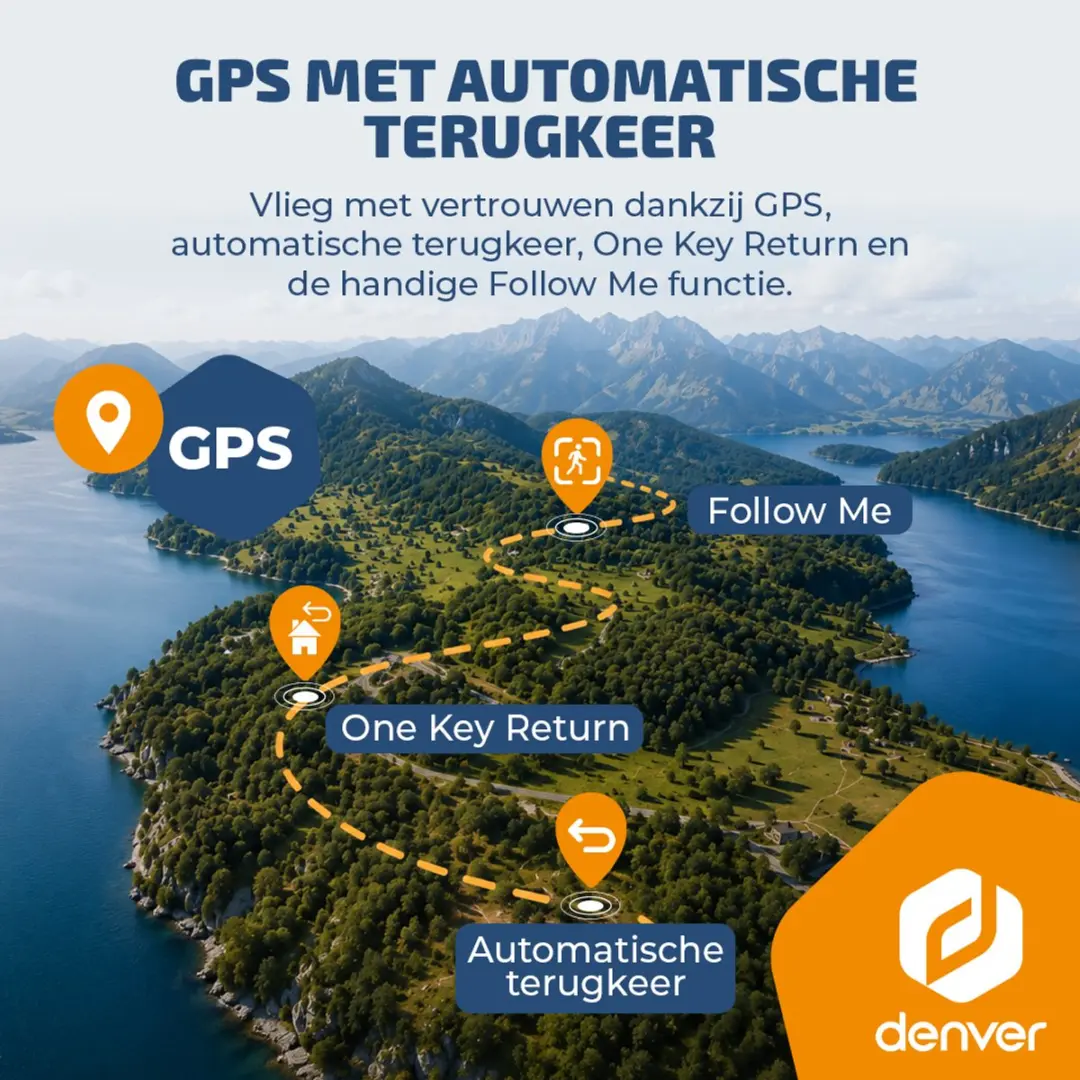 Denver DCG3572 Drone - 4K Camera - GPS - Zwart