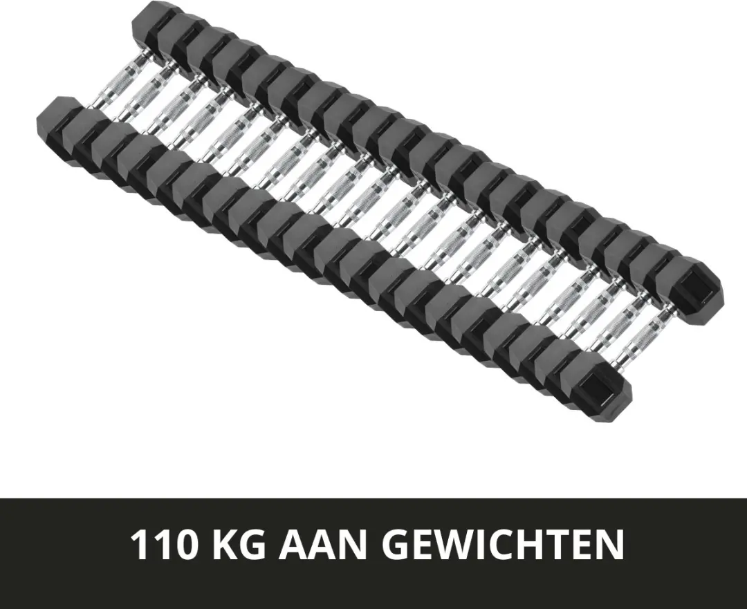 Toorx RPM-B10 Verticaal Dumbbellrek - 21 Stuks (1-10kg)