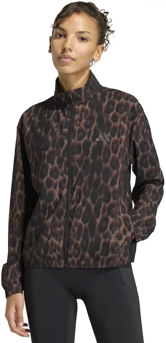 adidas Workout Essentials Leopard Woven Sweatshirt M - Bruin/Zwart
