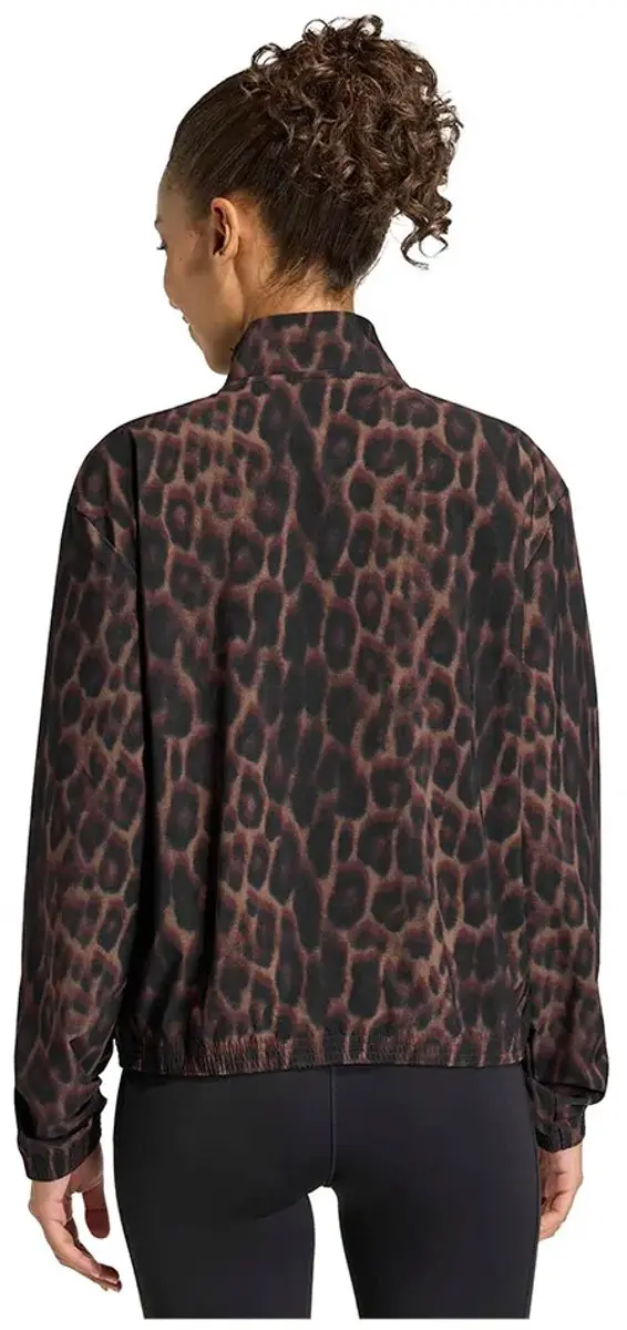 adidas Workout Essentials Leopard Woven Sweatshirt M - Bruin/Zwart