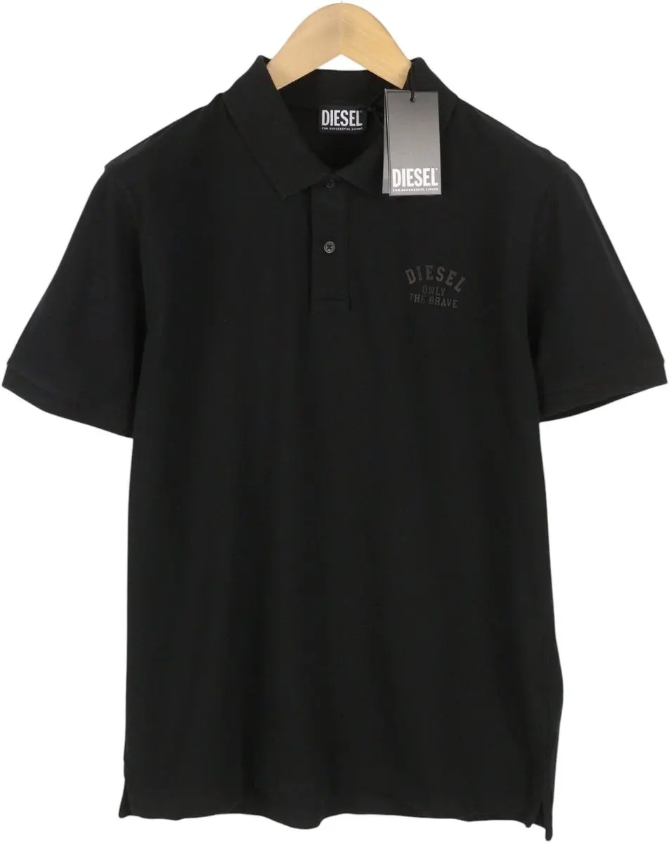 Diesel T-Smith 260105 Heren Polo - L - Zwart