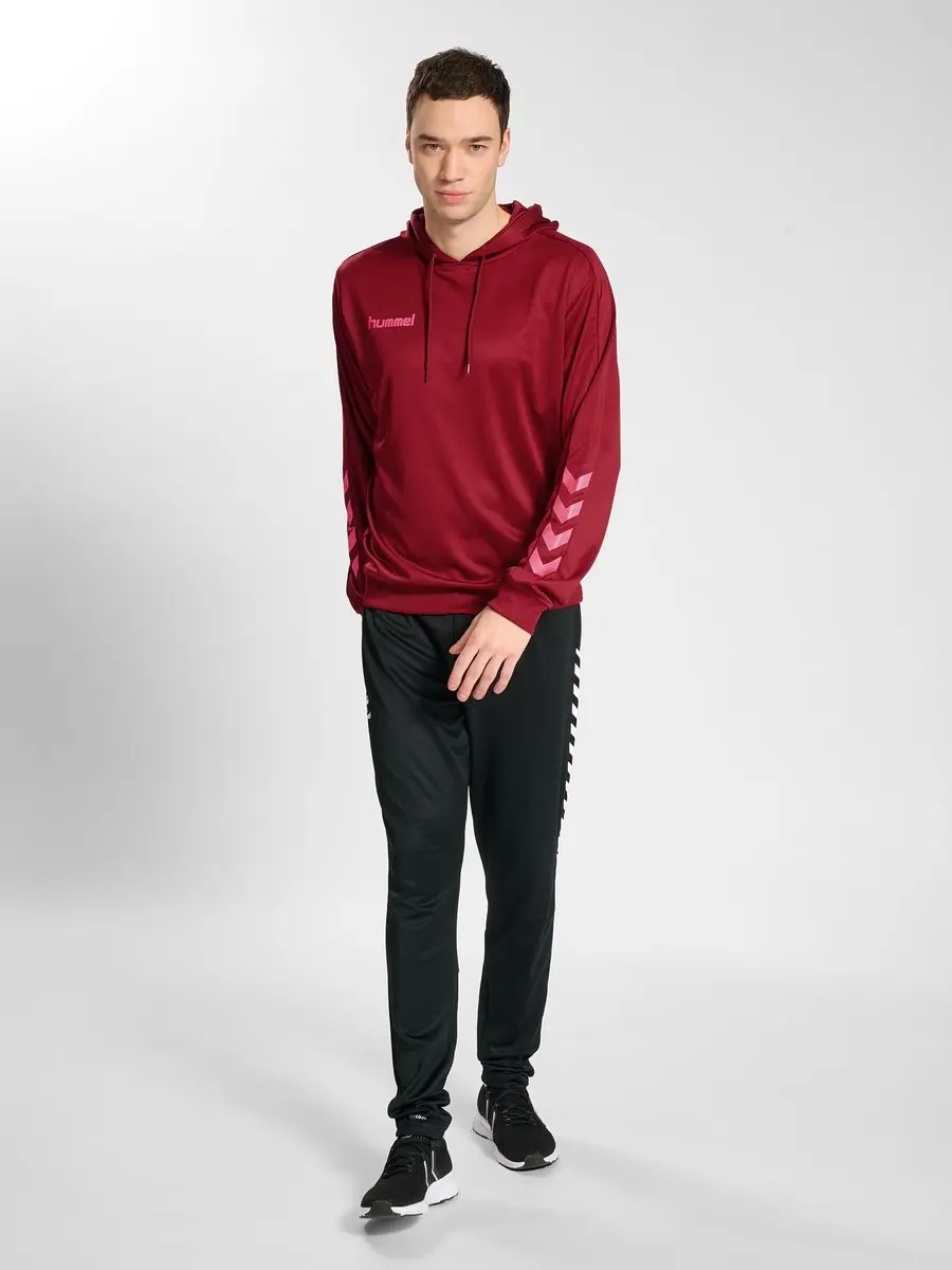 Hummel Promo Poly Hoodie L - Bordeaux