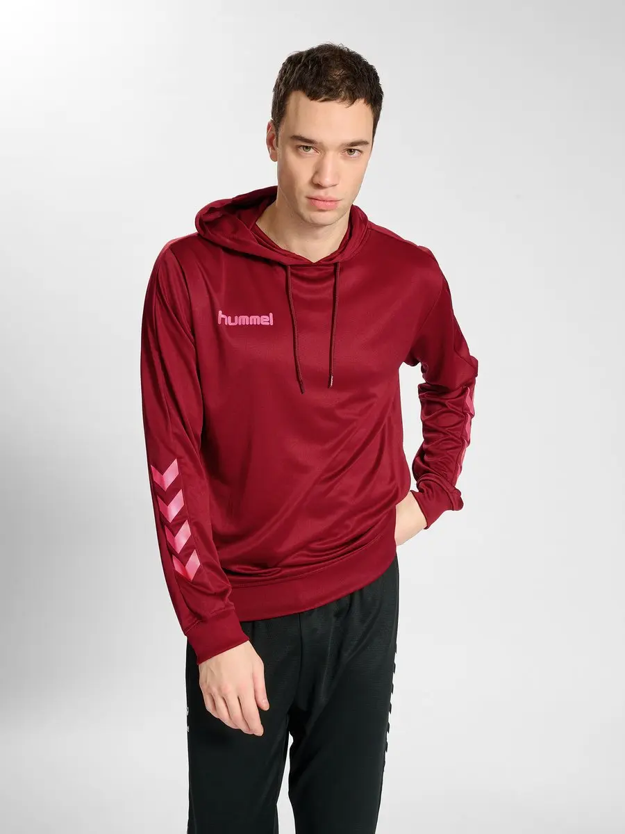 Hummel Promo Poly Hoodie L - Bordeaux