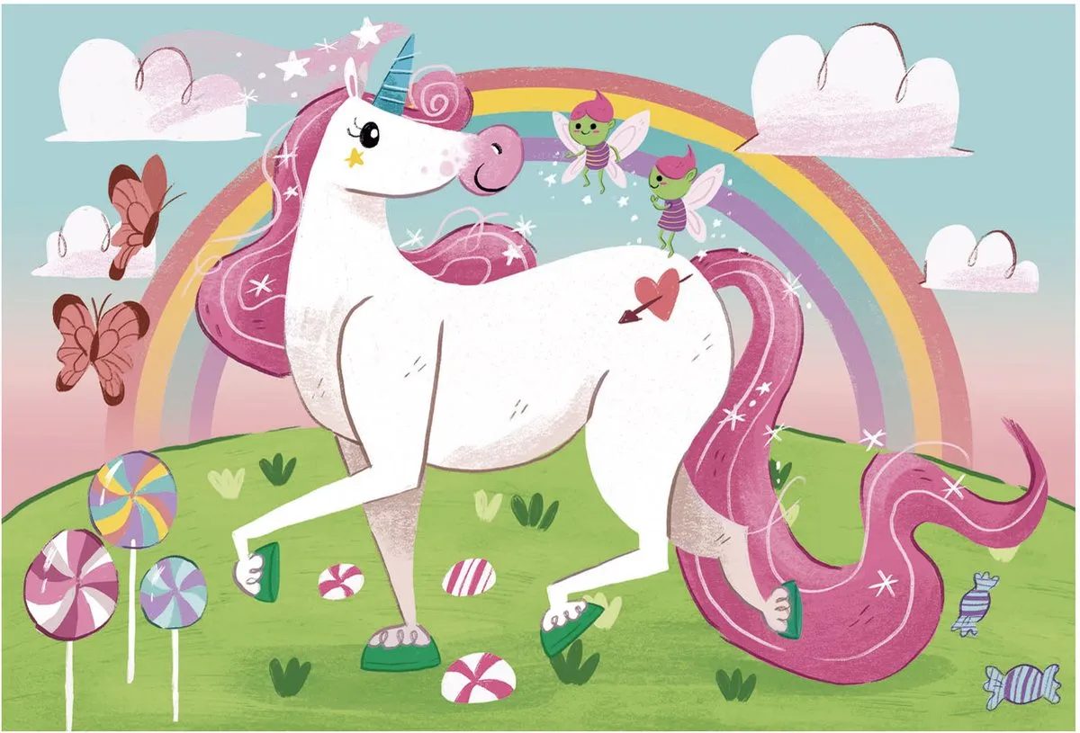 Clementoni I Believe in Unicorns Brilliant Puzzel 104 Stuks - Multicolor - afbeelding 6 van 6