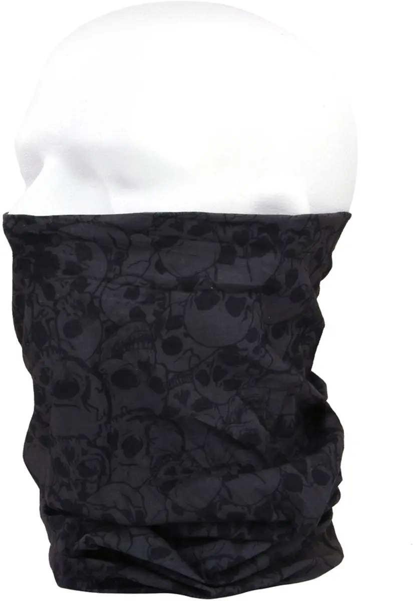 101inc Tactical Wrap Nekwarmer - Skull Zwart