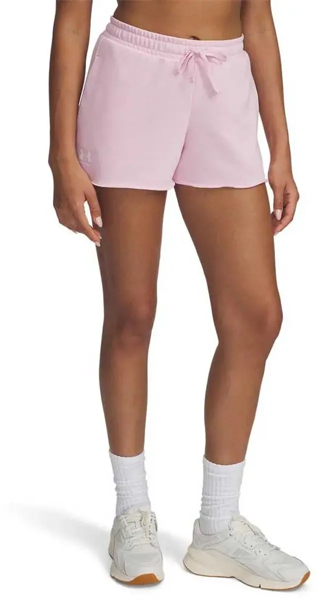 Under Armour Rival Terry Korte Broek M - Prime Pink - afbeelding 6 van 6