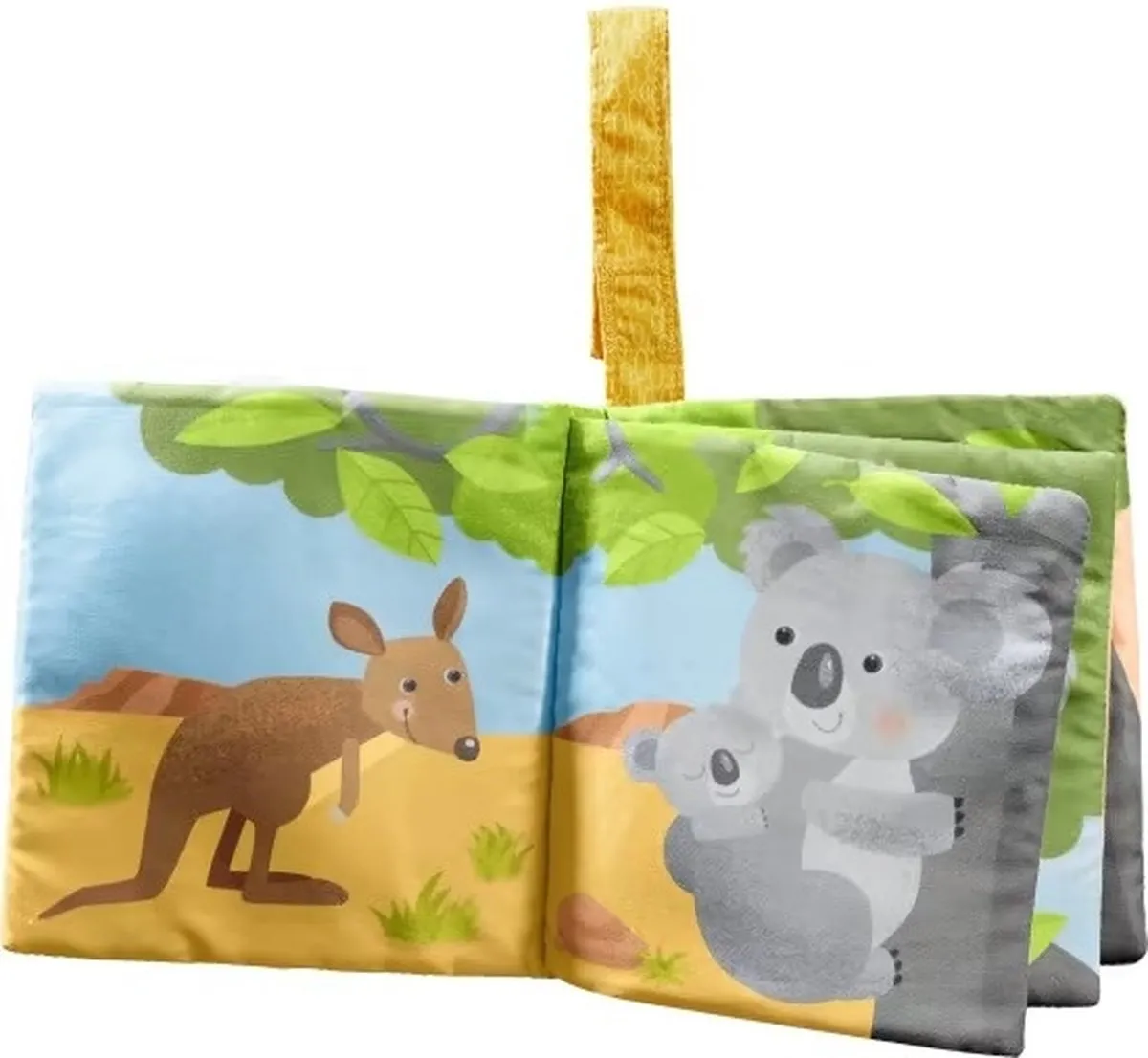 Haba Koala Stoffen Boek - Geel/Grijs/Groen